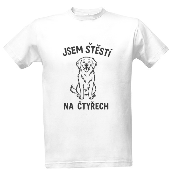 Tričko s potiskem Jsem štěstí na čtyřech