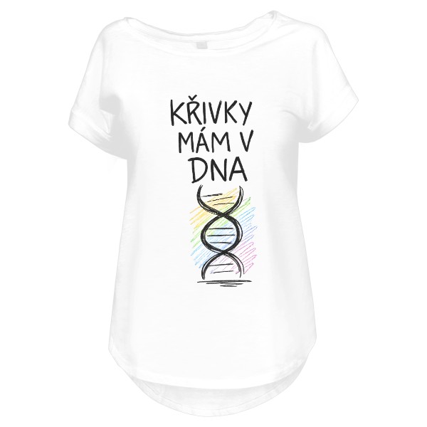 Tričko s potiskem Křivky mám v DNA
